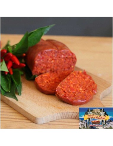 La Nduja Artigianale tipica calabrese 400-500gr - galluccio prodotti tipici calabresi