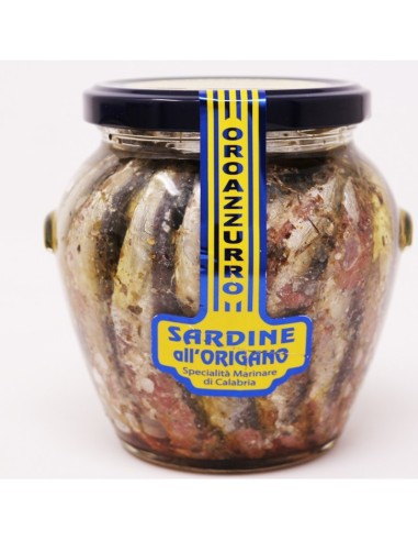 Sardine all'origano 580 gr - galluccio prodotti tipici calabresi